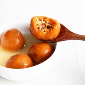 Pumpkin Tang Yuan with Easy Peanut Filling - Pumpkin Tang Yuan