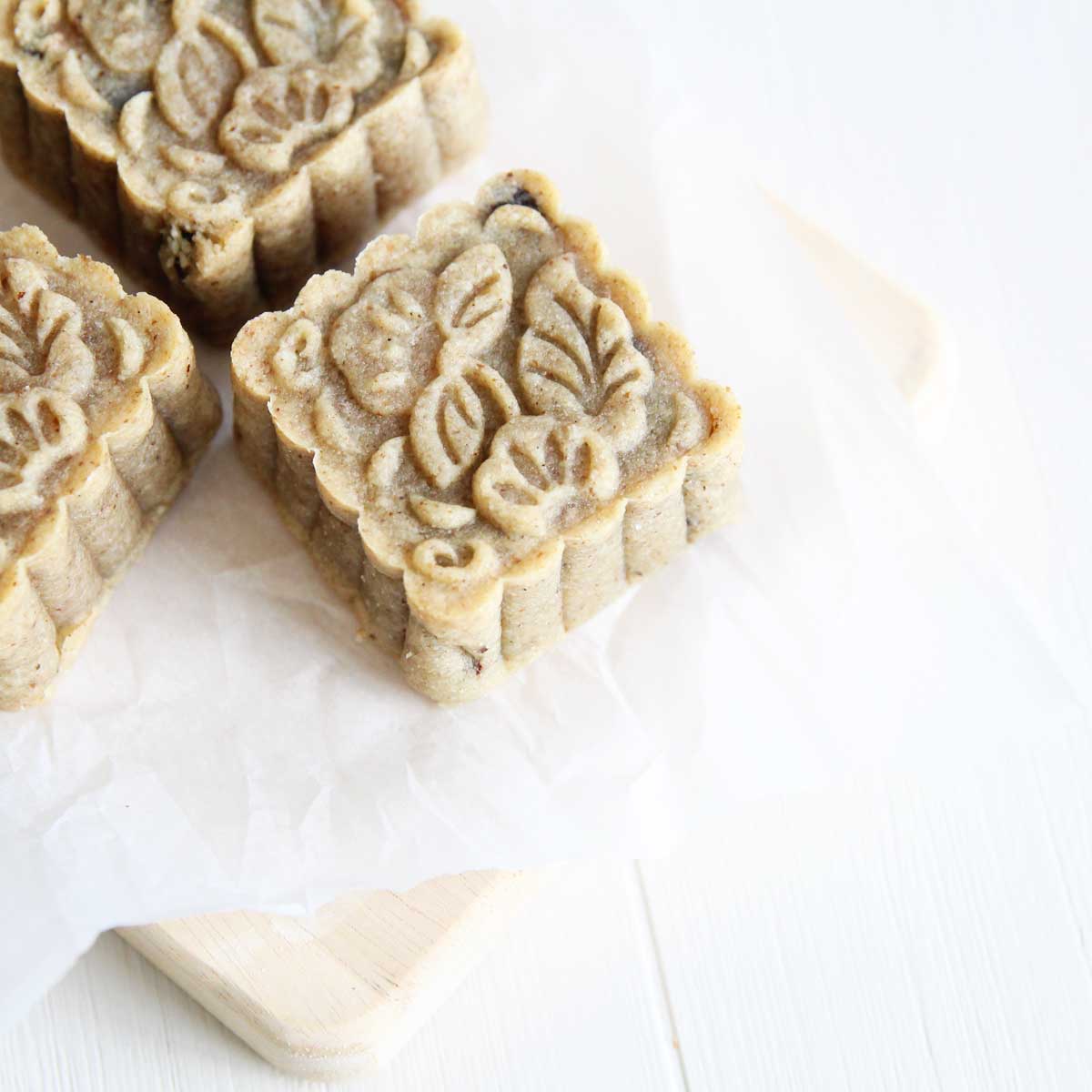 Walnut Butter Mooncakes with a Surprise Brownie Filling