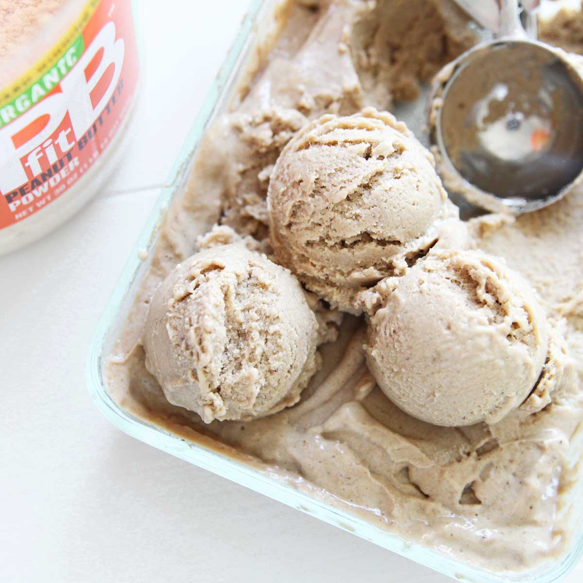 100-Calorie PB Fit Nice Cream Recipe - Vegan Chocolate Whipped Cream
