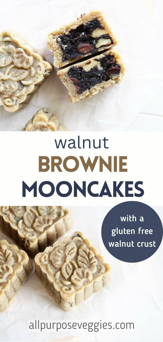 pin image - Walnut Butter Mooncakes with a Surprise Brownie Filling