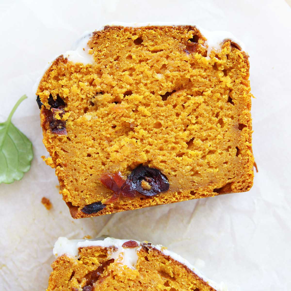 Cranberry Pumpkin Bread with Simple Orange Marmalade Glaze - topping variations
