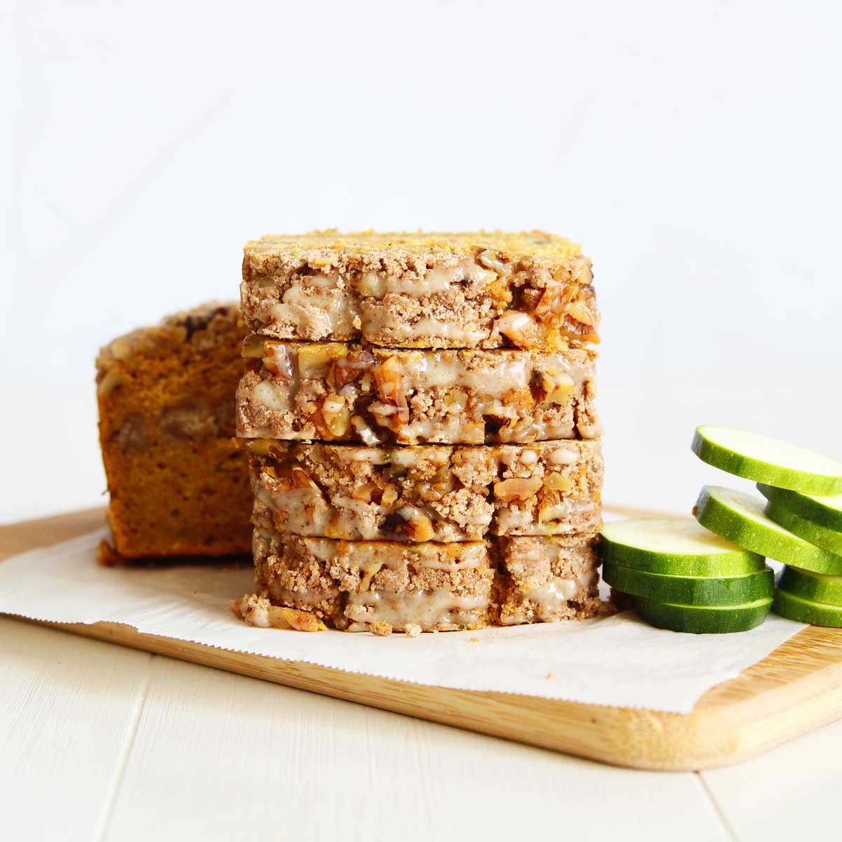 Zucchini Pumpkin Bread with Easy Walnut Streusel Topping