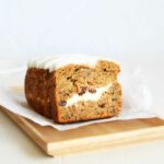 Homemade Carrot Banana Bread with Cream Cheese Filling (No Eggs or Butter)