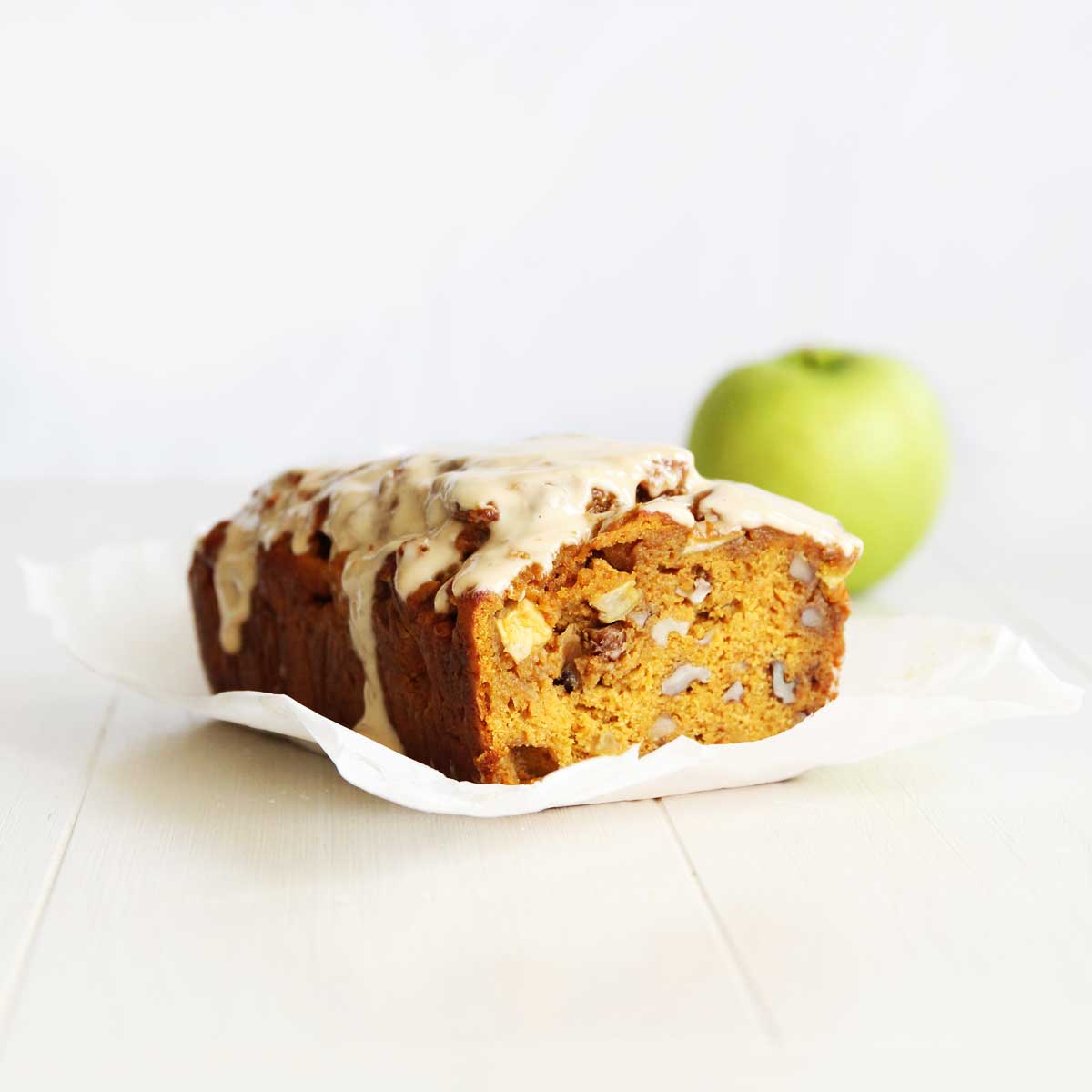 Apple Pumpkin Bread with Simple Maple Icing