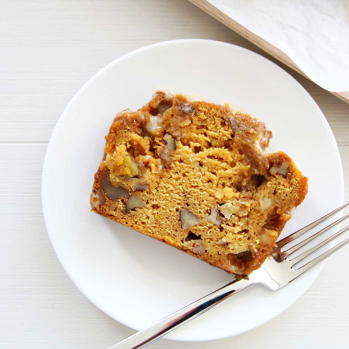 Country Apple Pumpkin Bread with Maple Glaze (Healthy Low Fat & Vegan) - Apple Pumpkin Bread