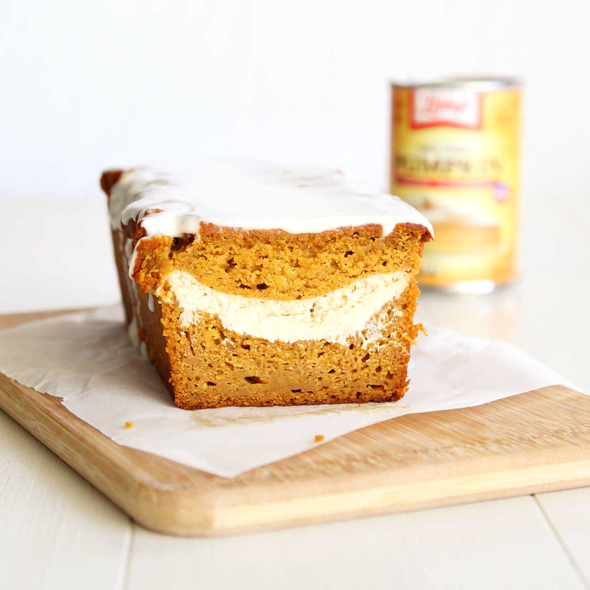 Incredibly Moist Honey Pumpkin Bread with Cream Cheese Swirl Filling - Pumpkin Chocolate Frosting