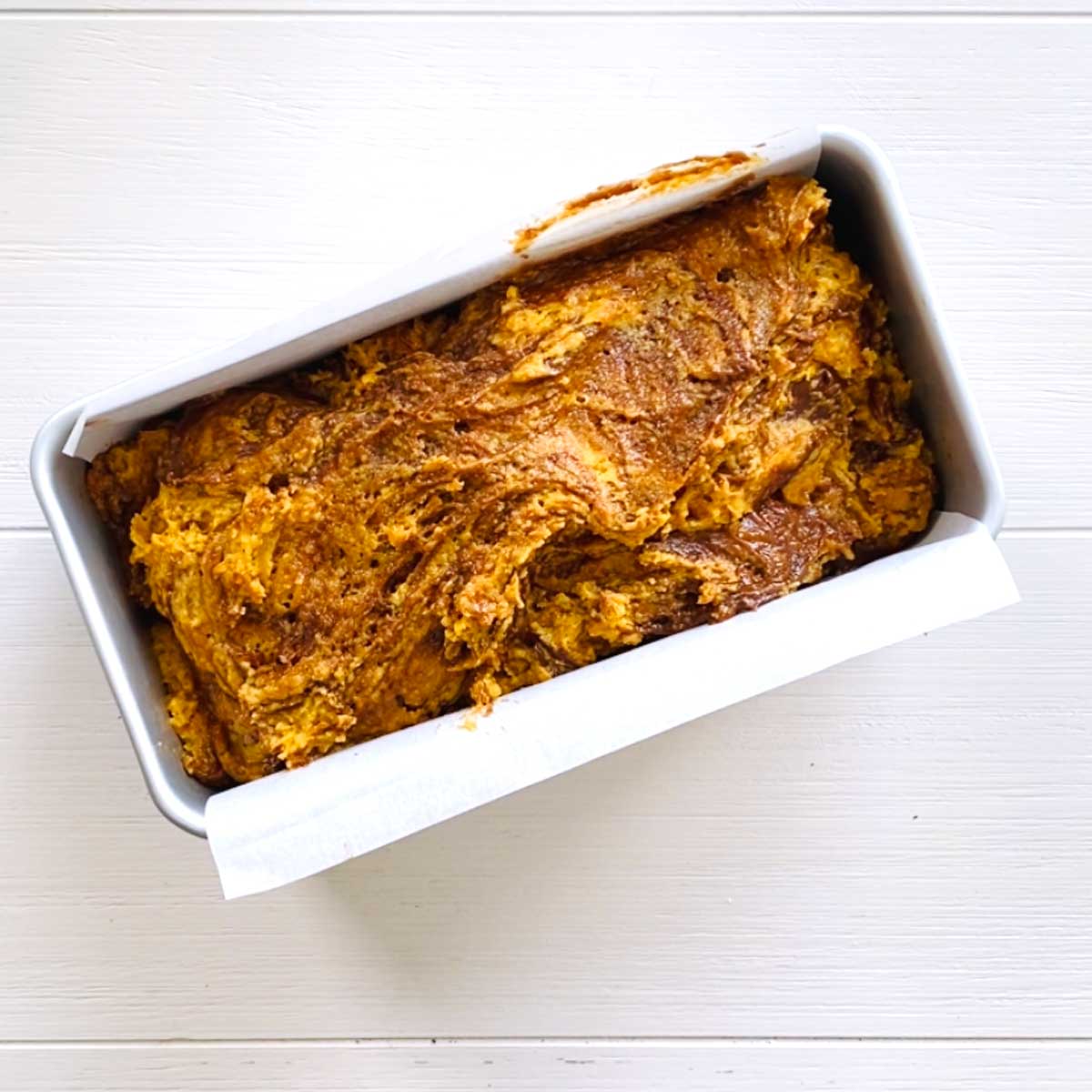 Nutella Marbled Chocolate Pumpkin Bread (No Eggs Required!) - Sweet Potatoes in the Microwave