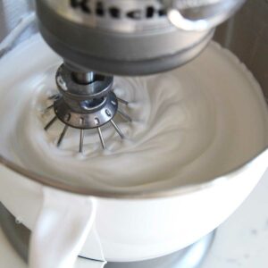 flourless cake - whip egg whites to stiff peaks