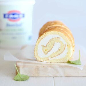 greek yogurt swiss roll - gluten free flourless japanese roll cake
