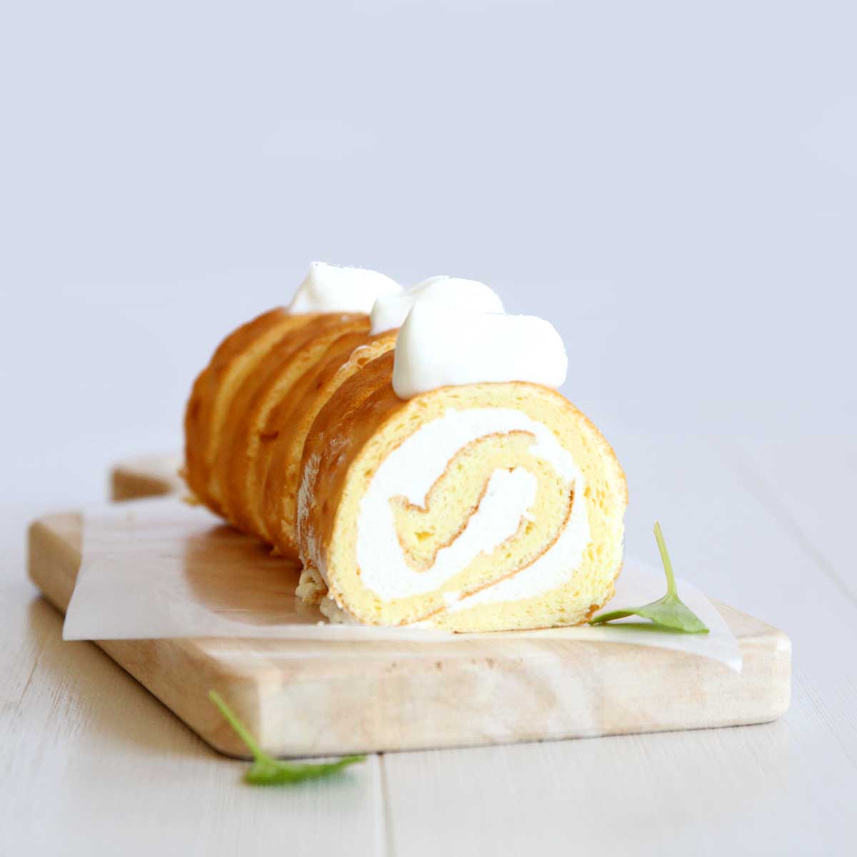 Tangy & Sweet! Greek Yogurt Swiss Roll Cake (Low Carb, Gluten-Free) - Sweet Matcha Whipped Cream