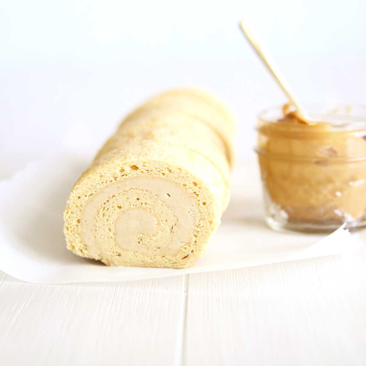 gluten free flourless peanut butter swiss roll cake