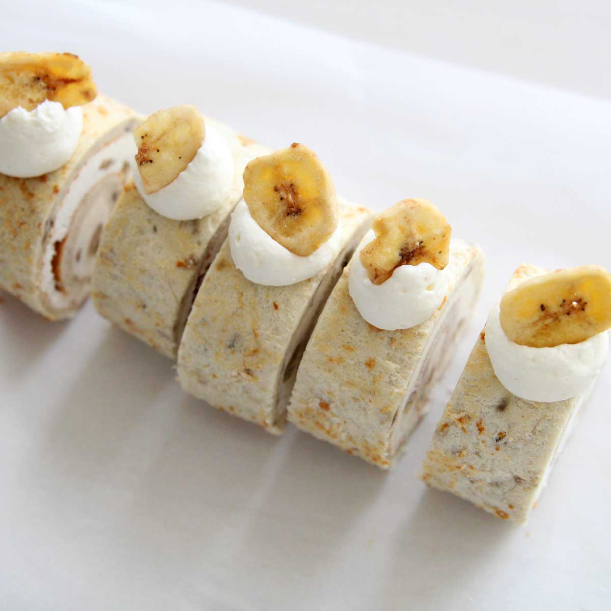 Flourless Banana Roll Cake (Lower Sugar & Lower Carb Swiss Roll Recipe) - Flourless Banana Roll Cake
