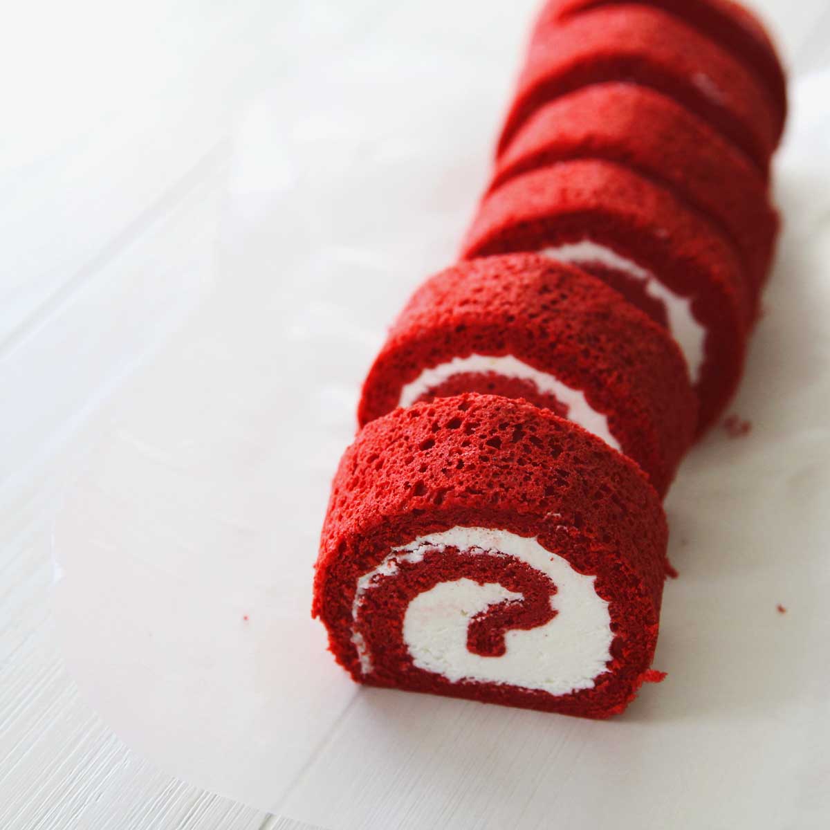 Melt-in-Your-Mouth Red Velvet Roll Cake (Perfect for Christmas!) - Red Velvet Roll Cake