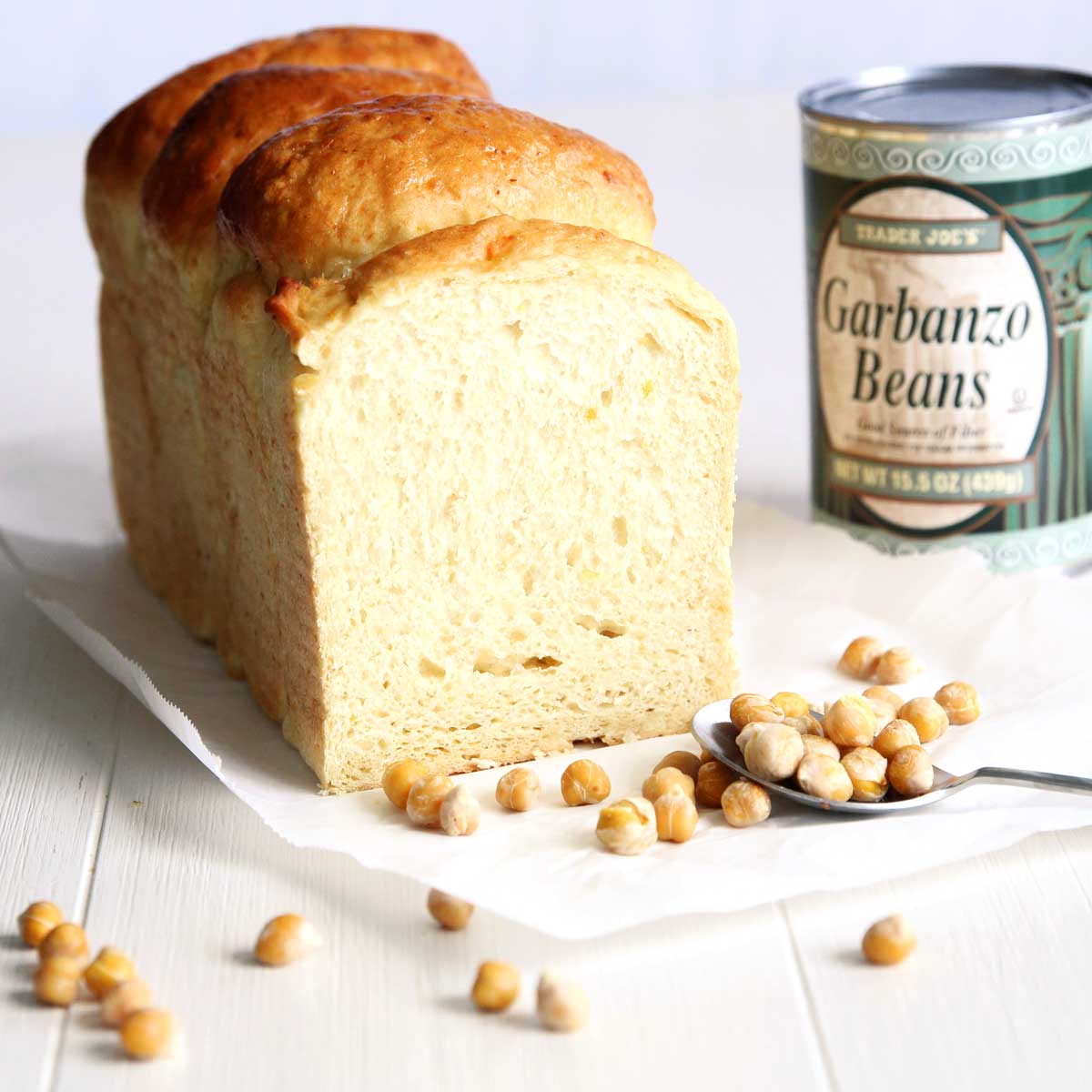 Unbelievably Fluffy Canned Chickpea Yeast Bread (High Protein Sandwich Bread) - swiss roll