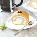 coffee swiss roll - gluten free flourless japanese roll cake
