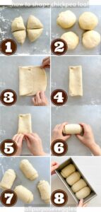 how to shape canned chickpea yeast loaf bread