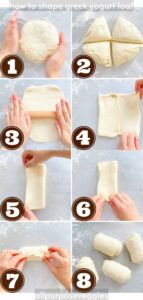 how to shape greek yogurt yeast loaf bread 2