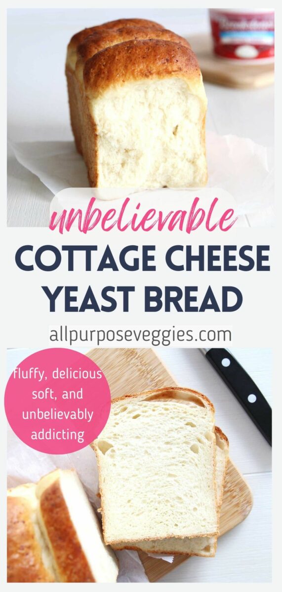 pin image - Soft Fluffy Cottage Cheese Yeast Bread (Sandwich Bread)