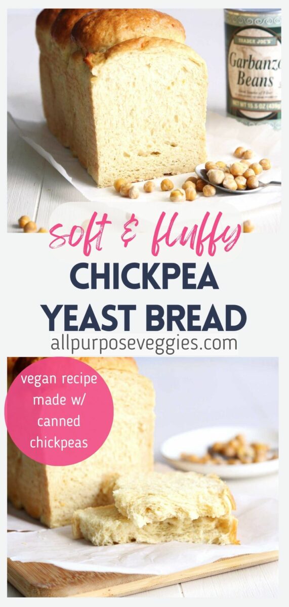 pin image - Unbelievably Fluffy Canned Chickpea Yeast Bread