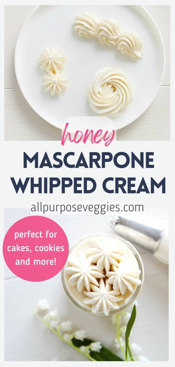 pin image - Honey & Mascarpone Whipped Cream (Chantilly Cream) Recipe