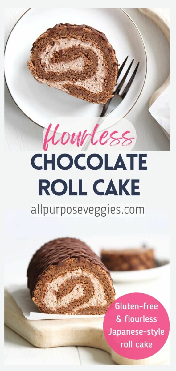 pin image - How to Make Gluten Free Chocolate Japanese Roll Cake