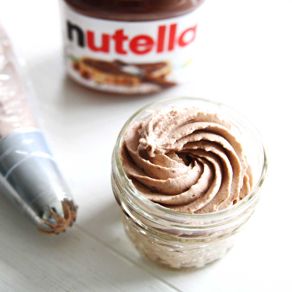 How to Make Nutella Chocolate Whipped Cream (Chantilly Cream) - Strawberry Whipped Cream