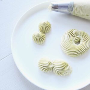 piped whipped cream - Low Carb Pistachio Whipped Cream (Stabilized with Cream Cheese)