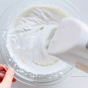 Easy Swirled Peppermint Whipped Cream (Chantilly Cream) Recipe -