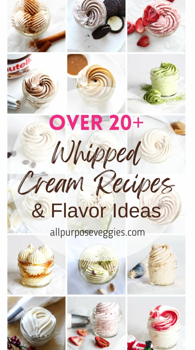 pin iimage - Over 20+ Whipped Cream Recipes (Chantilly Cream) & Flavor Ideas