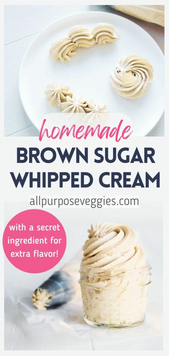 pin image - DIY Brown Sugar Whipped Cream (Chantilly Cream) Recipe
