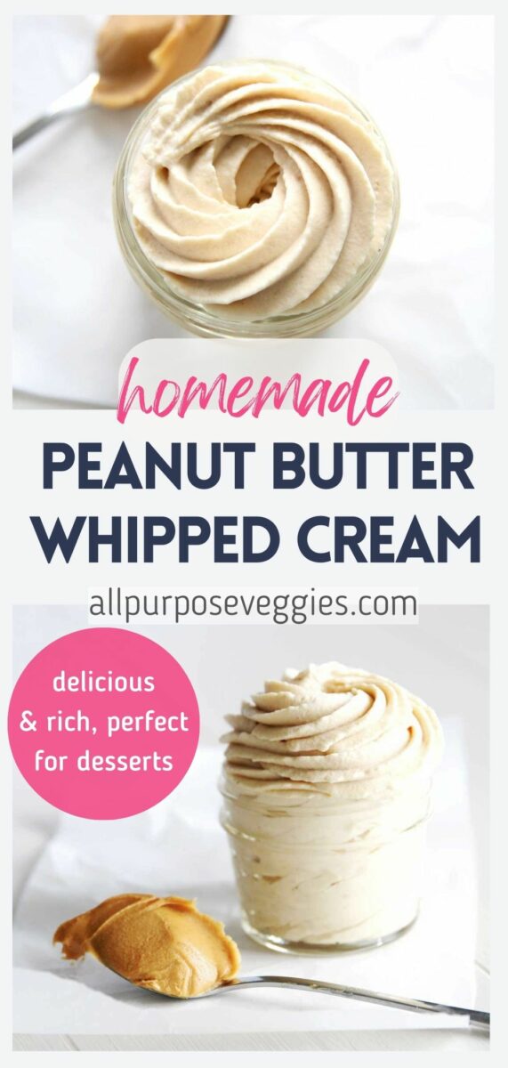 pin image - Peanut Butter Whipped Cream Recipe That Tastes Like Reeses Desserts