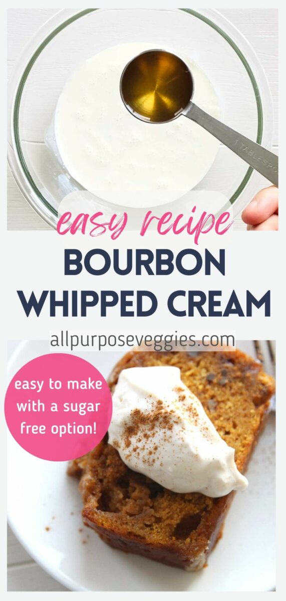 pin image - Rich Bourbon & Molasses Whipped Cream (Alcohol Infused Recipe)