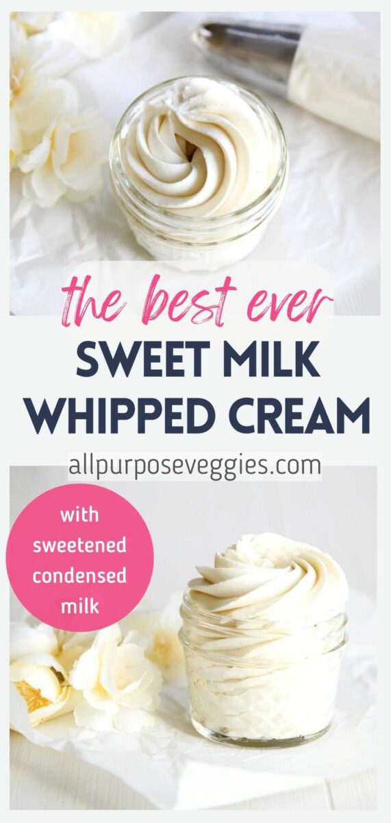 pin image - The Best Ever Whipped Cream made with Sweetened Condensed Milk