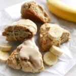 Homemade Banana Nut Scones with Maple Glaze (Healthy, Vegan Recipe) - Vegan Scones with Cornstarch