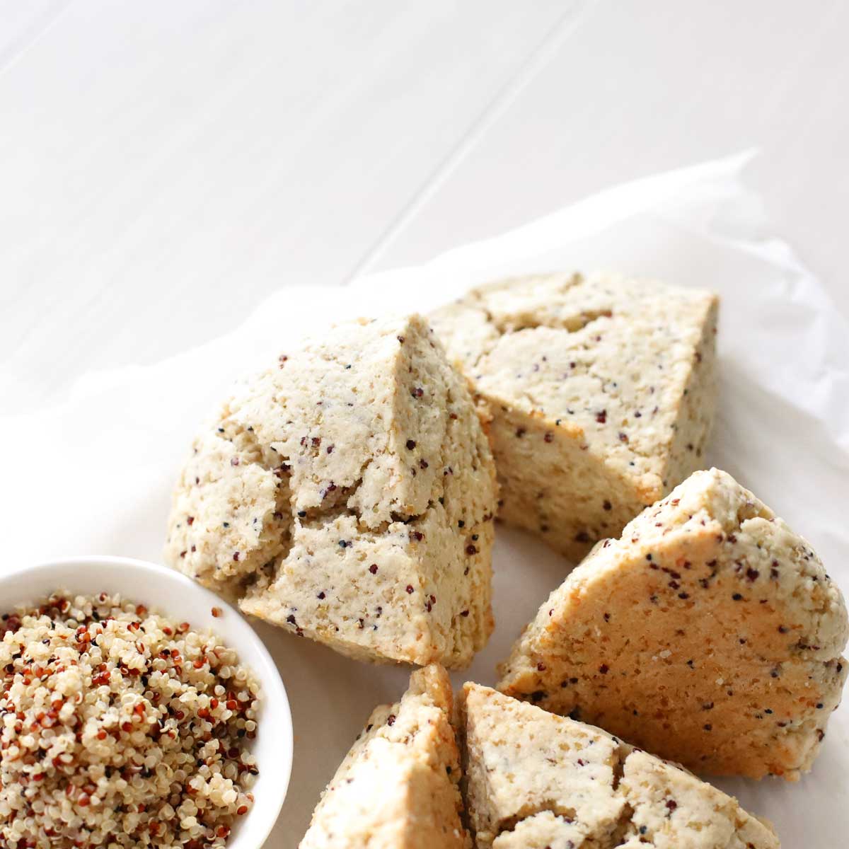 Nutty and Wholesome: Quinoa Scones for a Healthy, Vegan Twist - Cauliflower Everything Bagel Scones