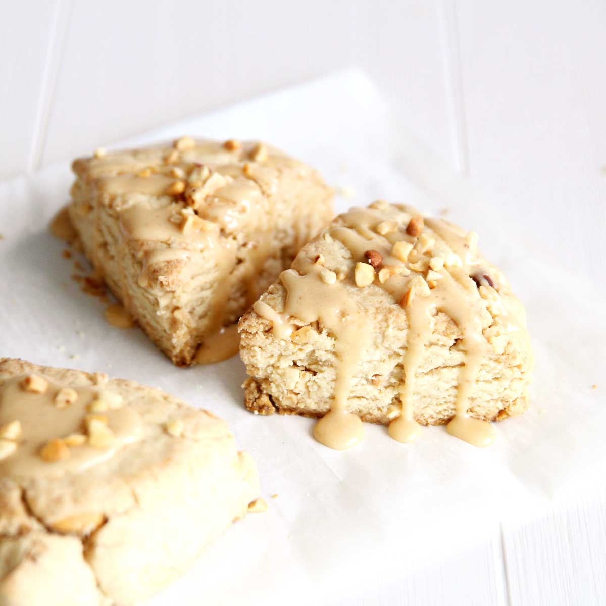 Peanut Butter Scones with a Creamy Glaze: Vegan and Irresistibly Nutty - Peanut Butter Scones