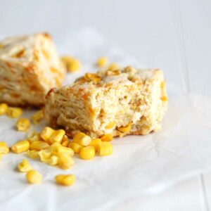 Homemade Savory Corn Scones with Sour Cream