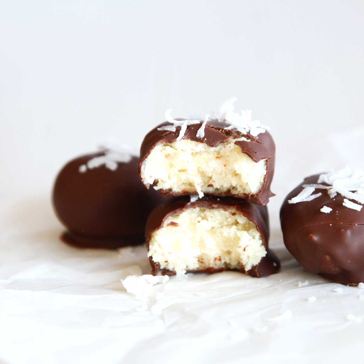 Chocolate Coconut Easter Eggs Made with Collagen Protein Powder - white bean paste cookies