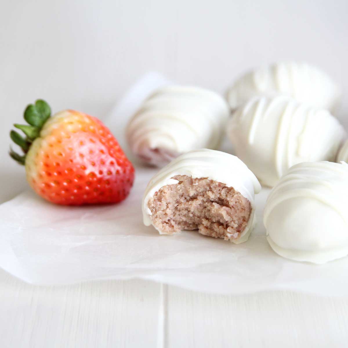 The Best Sweet Treat! Strawberry Greek Yogurt Easter Eggs - Finger Sandwich