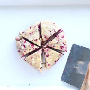 Delightful Raspberry White Chocolate Scones (Homemade Vegan Recipe) - Raspberry White Chocolate Scones
