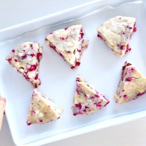 Delightful Raspberry White Chocolate Scones (Homemade Vegan Recipe) - white bean paste cookies