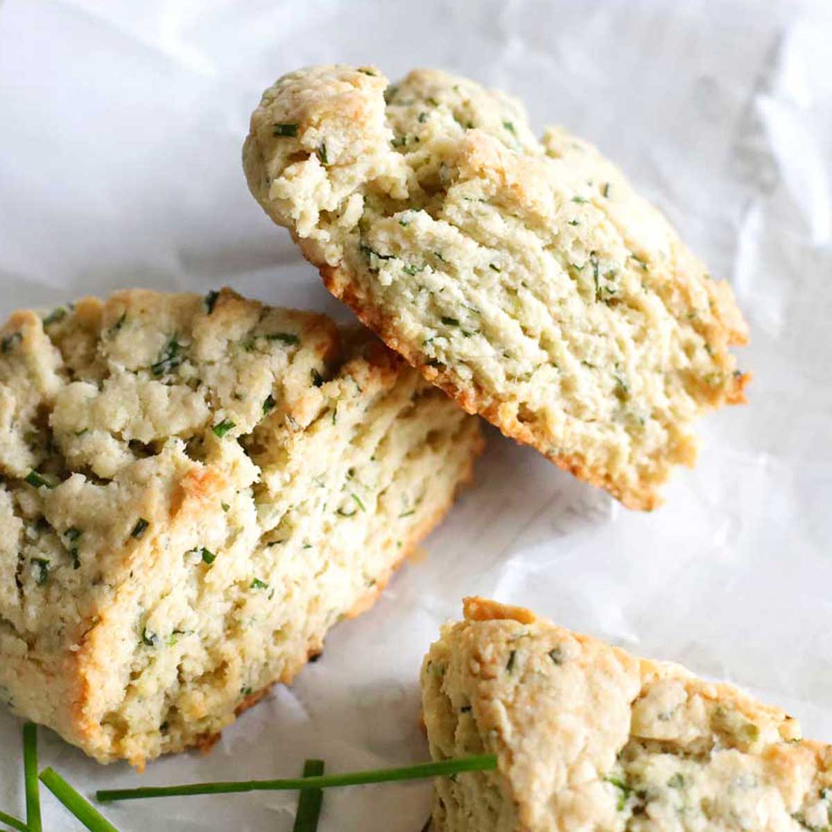 Savory and Delicious! Potato & Chives Scones (No Butter, Vegan Recipe) - Cauliflower Everything Bagel Scones